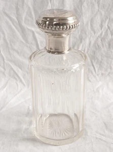 Flacon - cristal de Baccarat et argent massif - poinçon Minerve - Picture 1 of 9
