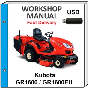 KUBOTA GR1600 GR1600EU SERVICE REPAIR WORKSHOP MANUAL ON USB - Picture 1 of 1