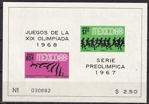 Mexico #MiBl9 MNH S/S 1967 Olympics Diving Marathon [C329a]