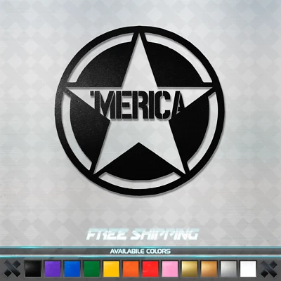 America Distressed Star Vinyl Decal Sticker - Car Window Truck Laptop USA - Image 1 of 3