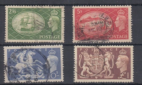 GB 1951 High Values Set 2/6 - £1 fine used . SG 509-512 Cover