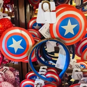 Disney-Resort Captain America Superheldin Minnie Mickey Mouse Ohren Stirnband Neu mit Etikett - Bild 1 von 6