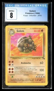 Golem Fossil Pokemon TCG CGC 8 - Imagen 1 de 2