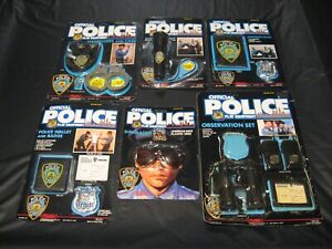 Vintage 80's 1988 MANLEY Official Police Play Costume Equipment Toys Lot RARE!