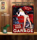 PERSONALISED GARAGE WORKSHOP SHED MAN CAVE GIRL CAR Vintage Metal Wall Sign RT03