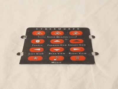 Cybermorph Original Authentic Controller Overlay for Atari Jaguar System - Image 1 of 2