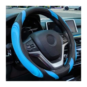 15 Inch Car Leather Steering Wheel Cover, Automotive Accessories Elastic - Picture 1 of 6