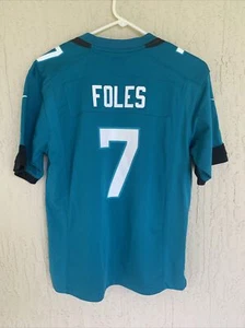 NWOT NIke NFL OnField Jacksonville Jaguars NICK FOLES #7 Teal Jersey Youth LRG   - Picture 1 of 3