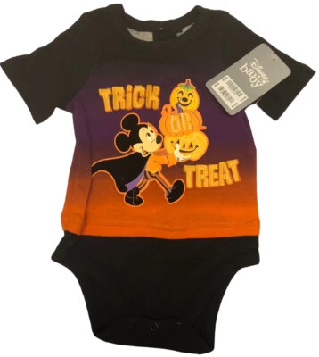 Body Déguisement Mickey Halloween Bébé Baby Disney Disneyland Paris 9-12M Pumkin - Photo 1/3