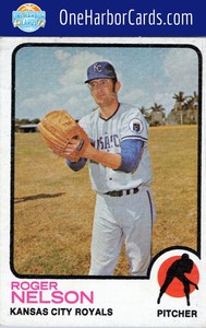 1973 Topps Kansas City Royals Baseball Card #251 Roger Nelson