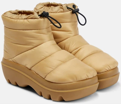 NUEVO EN CAJA Botas al tobillo Proenza Schouler Storm ámbar acolchadas de nailon con cordón 37 7 $795 Foto 1 de 4