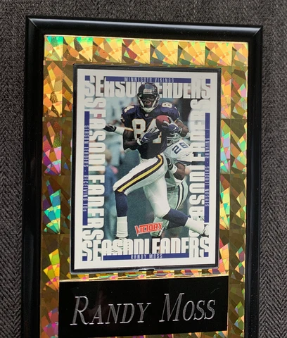 NEW RANDY MOSS PLAQUE MINNESOTA VIKINGS FOOTBALL NFL NIB (K2) Cover