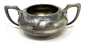 Antique Vintage Electroplated Britannia Metal Sugar Bowl - Picture 1 of 6