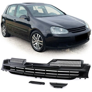 Sport Kühlergrill ohne Emblem Schwarz passend für VW Golf 5 03-09 nicht GTI - Picture 1 of 6
