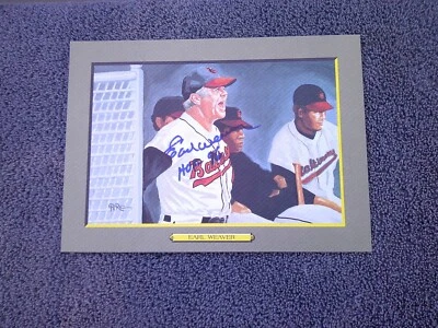 1997 PEREZ-STEELE SIGNED EARL WEAVER GREAT MOMENTS POSTCARD JSA COA - Image 1 of 3