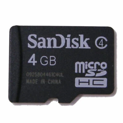 SanDisk 4GB Micro SD SDHC Class 4 Micro SDHC TF Card Genuine New For Cellphones - Image 1 of 4