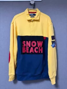 Polo Ralph Lauren Snow Beach Rugby Shirt Sweater Size L - Picture 1 of 6