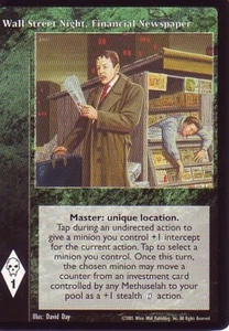 Wall Street Night, Financial Newspaper VTES CCG Promo - Picture 1 of 1