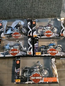 Harley-Davidsson Maisto 1:18 Lot of 5 Different Series 1997&1998 Vintage - Picture 1 of 10