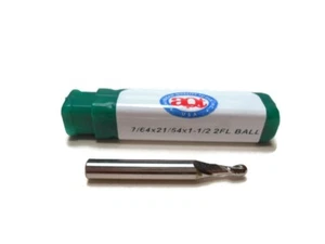 7/64" 2 Flute High Speed Steel BALL End Mill Single End HSS NEW - Picture 1 of 2
