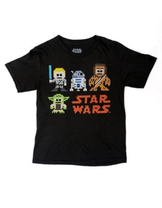 NEW! Star Wars Good Sprites Black T Shirt Luke Yoda Chewy R2D2 Kids Youth Sizes - Picture 1 of 1