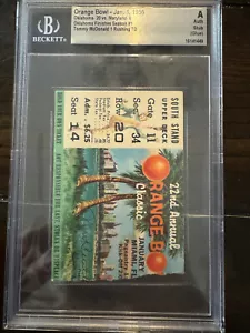 1956 biglietto ciotola arancione completo BGS autentico Oklahoma Maryland OKLAHOMA #1 20-6 - Foto 1 di 1