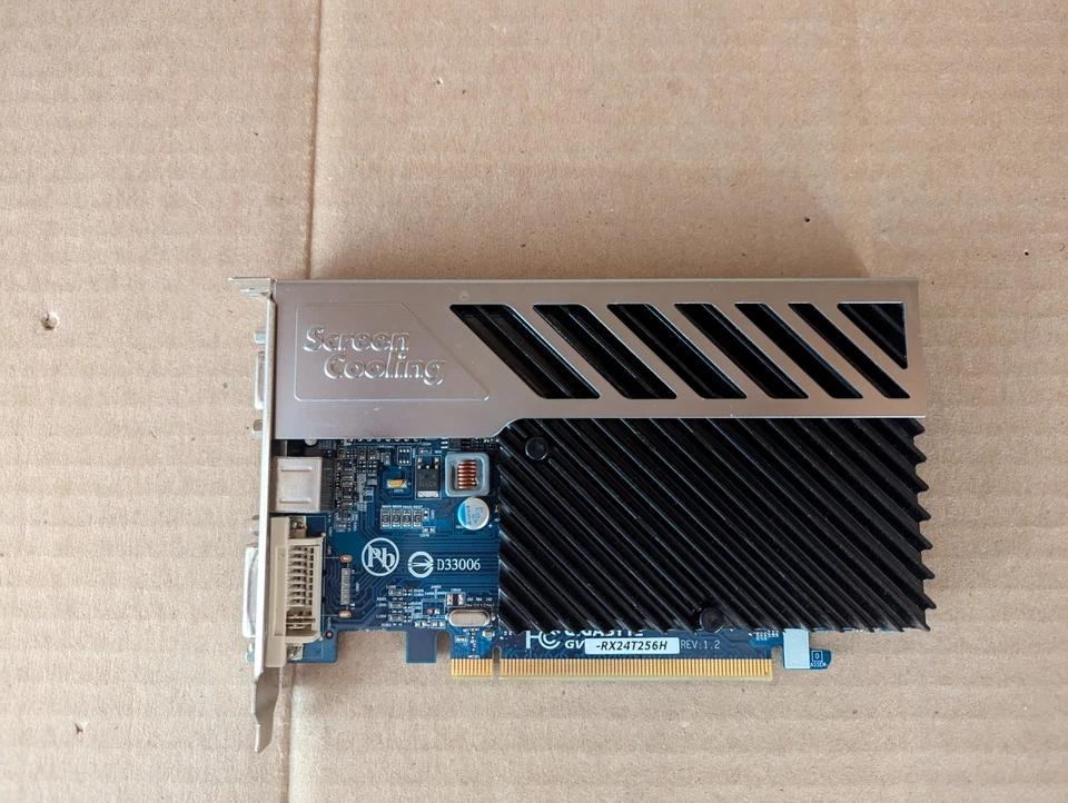 GIGABYTE GV-RX24T256H ATI RADEON PCI-E 256MB GRAPHICS CARD F8-5(13) - Image 1 of 4