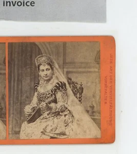 Woman Portrait Fritz Luckhardt Austria Stereoview c1860 - Picture 1 of 2