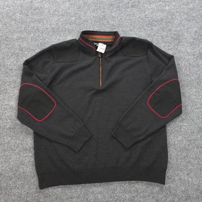 Orvis Sweater Mens Extra Large Charcoal Grey Merino Wool Upton 1/4 Zip Outdoors - Image 1 of 4