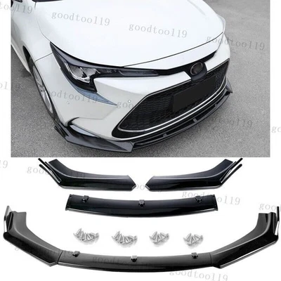 Gloss Black Front Bumper Lip Splitters Spoiler Body Kit For Toyota Corolla Camry - Изображение 1 из 4