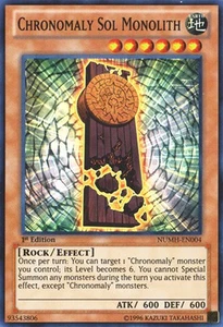 Chronomaly Sol Monolith Super Rare Number Hunters YuGiOh Card - Picture 1 of 1