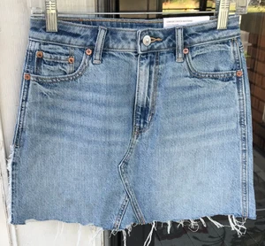 American Eagle Super Hi-Rise A-Line Blue Denim Skirt $49 New Z - Picture 1 of 9