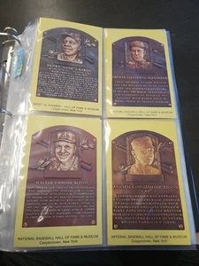 LOTE de 219 postales con placa del Salón de la Fama de Cooperstown con páginas y carpeta - Imagen 1 de 23