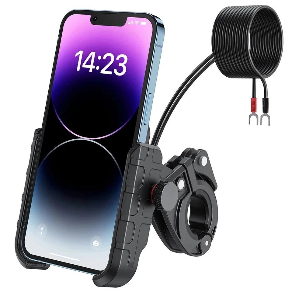 20W Wireless Fast Charger Motorcycle Motorbike Charging Phone Holder Mount. - Image 1 of 4