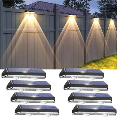 Solarlampen für Außen Wand, 8 Stück   Solarlampen für Außen Garten,Warmweiß/T... - Bild 1 von 2