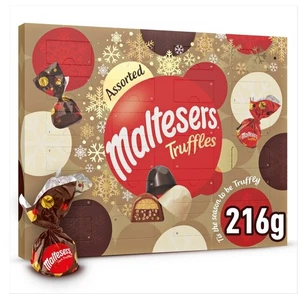 Maltesers Milk & White Truffles Mixed Chocolate Advent Calendar 216g, Xmas Gift - Picture 1 of 1