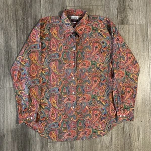 Maus & Hoffman Liberty of London Paisley Multicolor Shirt Womens XL - Picture 1 of 9