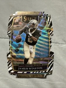 2021 Panini Select Concourse Jameis Winston #25 Zebra Prizm Die-Cut Case Hit - Picture 1 of 2