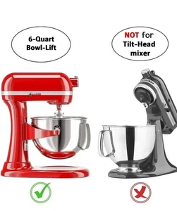 Accesorios de mezclador de 6 cuartos de galón batidor de borde flexible cuenco de paleta-elevador Kitchenaid batidor de pie - Imagen 1 de 6