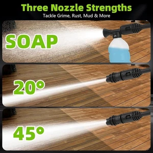 › Green 2000PSI 1.2GPM Electric High Pressure Washer With 32FT Outlet Pipe Foam - Bild 1 von 24