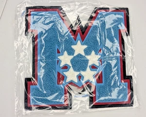 Neff Blue Block Letter “M” Patch Varsity Initial 7x7 George Marshall High School - Picture 1 of 6