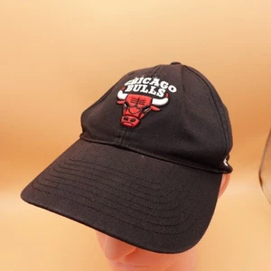 Chicago Bulls Hat Cap Snap Back Black Red NBA Basketball Mens OSFA 47 Brand - Picture 1 of 11