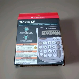 New Texas Instruments TI-1795 SV Desktop calculator Orig pkg Solar Power 2018 - Picture 1 of 2