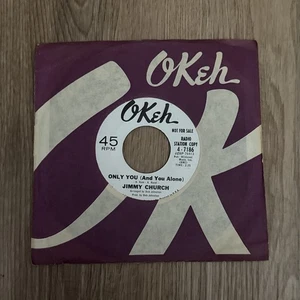 JIMMY CHURCH THE HURT / ONLY YOU  45 7" EX WHITE LABEL PROMO SOUL RARE - Picture 1 of 2