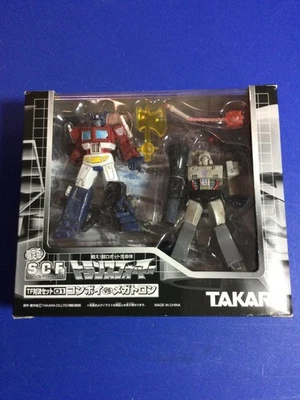 Transformers e-Hobby SCF 01 PVC Optimus Prime Megatron Set NEW in Package - Image 1 of 4