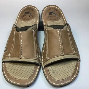 Margaritaville Soles of the Tropics Brown Flip Flop Slide Sandals Men's 10 - Picture 1 of 7