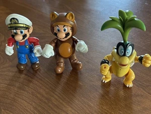 Jakks Pacific Super Mario Bros. Iggy Koopa, Tanooki Mario, Mario Odyssey Figures - Picture 1 of 15