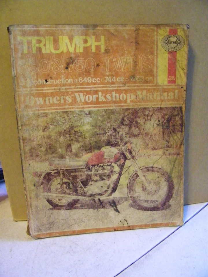 Manual de taller usado Haynes Triumph para propietarios 650 y 750 gemelos 1973 Foto 1 de 4
