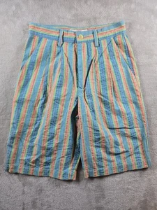 Vintage Guess Shorts Youth Boys Sz 12 Striped Georges Marciano Made In USA 24x10 - Picture 1 of 8