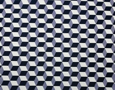 SUNBRELLA 145342 PUZZLE TWILIGHT BLUE GEO 户外室内面料 YARD 54W 出品 — 第 1/4 张图片